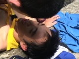 Slim Asian scouts banging after blowjob